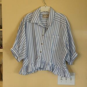 Free People button up top